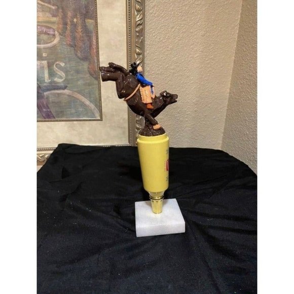 COPY - RARE!! Coors Banquet Bull Riding Rodeo Beer Tap Handle - Picture 3 of 10
